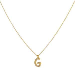 Inicial G de oro con diamantes - Imagen 2