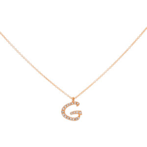 Inicial G de oro con diamantes