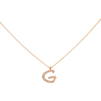 Inicial G de oro con diamantes