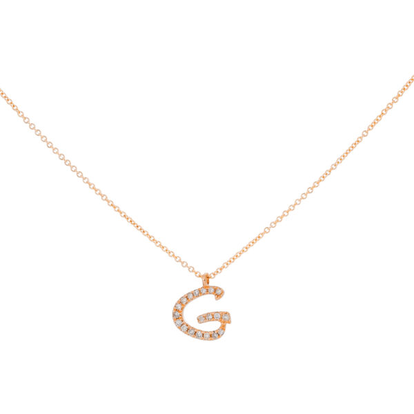 Inicial G de oro con diamantes
