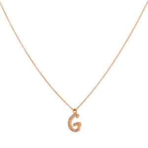 Inicial G de oro con diamantes - Imagen 2