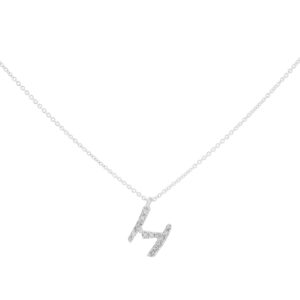 Inicial H de oro con diamantes