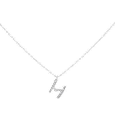 Inicial H de oro con diamantes