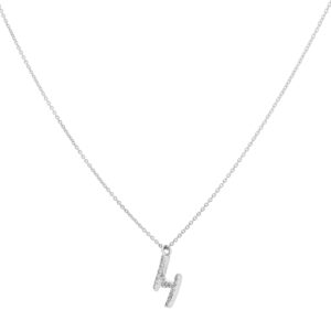 Inicial H de oro con diamantes - Imagen 2