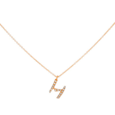 Inicial H de oro con diamantes