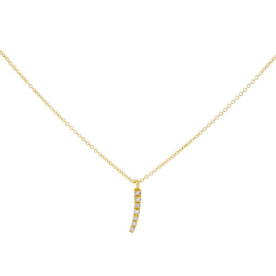 Inicial I de oro con diamantes