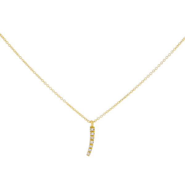 Inicial I de oro con diamantes