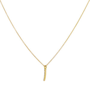 Inicial I de oro con diamantes - Imagen 2