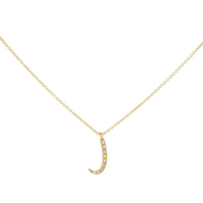 Inicial J de oro con diamantes