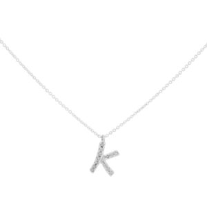 Inicial K de oro con diamantes