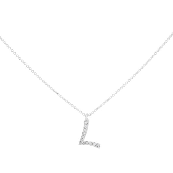 Inicial L de oro con diamantes