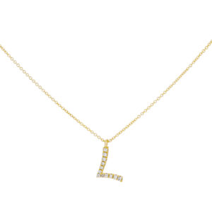 Inicial L de oro con diamantes