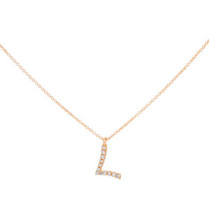 Inicial L de oro con diamantes
