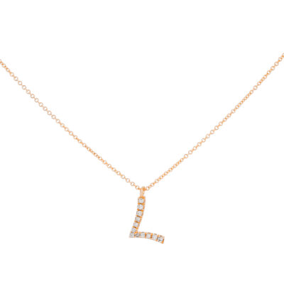 Inicial L de oro con diamantes
