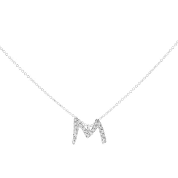 Inicial M de oro con diamantes