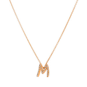 Inicial M de oro con diamantes - Imagen 2