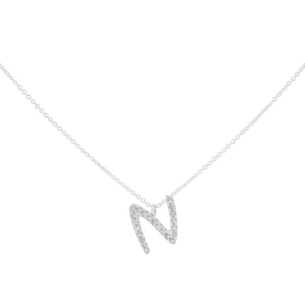 Inicial N de oro con diamantes