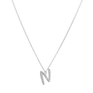 Inicial N de oro con diamantes - Imagen 2