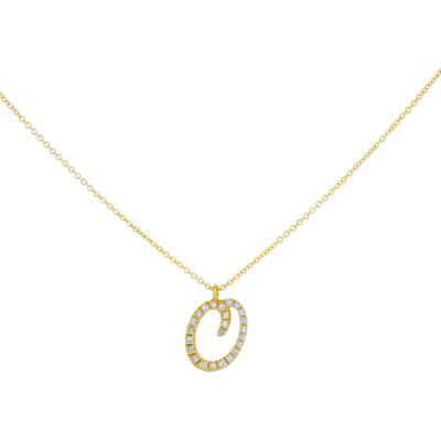 Inicial O de oro con diamantes