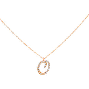 Inicial O de oro con diamantes