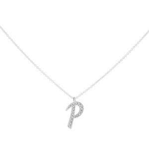 Inicial P de oro con diamantes