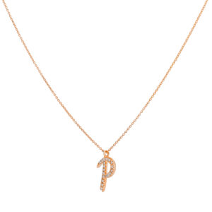 Inicial P de oro con diamantes - Imagen 2