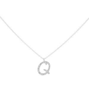 Inicial Q de oro con diamantes