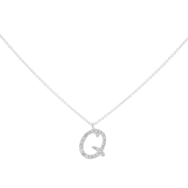 Inicial Q de oro con diamantes