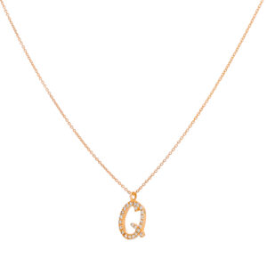 Inicial Q de oro con diamantes - Imagen 2