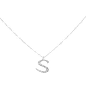Inicial S de oro con diamantes