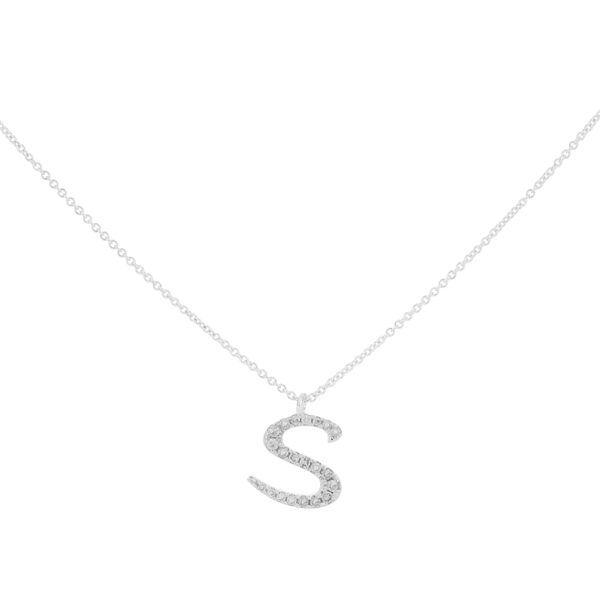 Inicial S de oro con diamantes