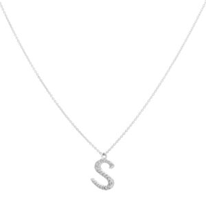 Inicial S de oro con diamantes - Imagen 2