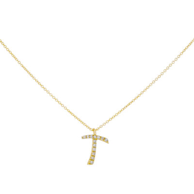 Inicial T de oro con diamantes