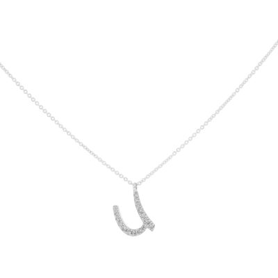 Inicial U de oro con diamantes
