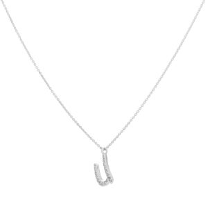 Inicial U de oro con diamantes - Imagen 2