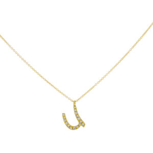 Inicial U de oro con diamantes
