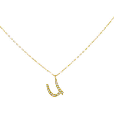Inicial U de oro con diamantes