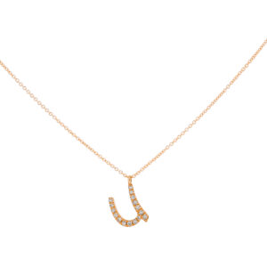 Inicial U de oro con diamantes