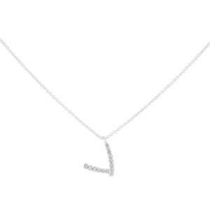 Inicial V de oro con diamantes