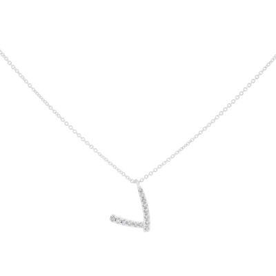 Inicial V de oro con diamantes