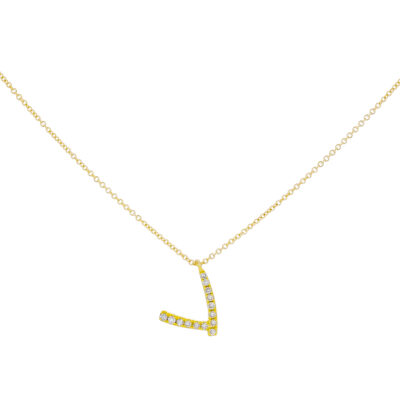 Inicial V de oro con diamantes