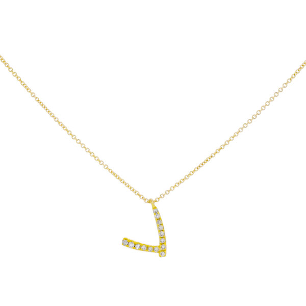 Inicial V de oro con diamantes