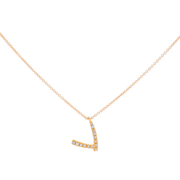 Inicial V de oro con diamantes