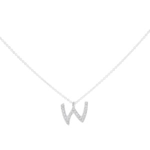Inicial W en oro con diamantes