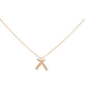 Inicial X de oro con diamantes