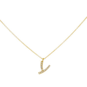 Inicial Y de oro con diamantes