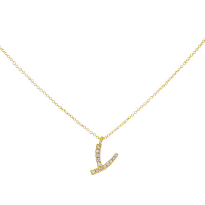 Inicial Y de oro con diamantes