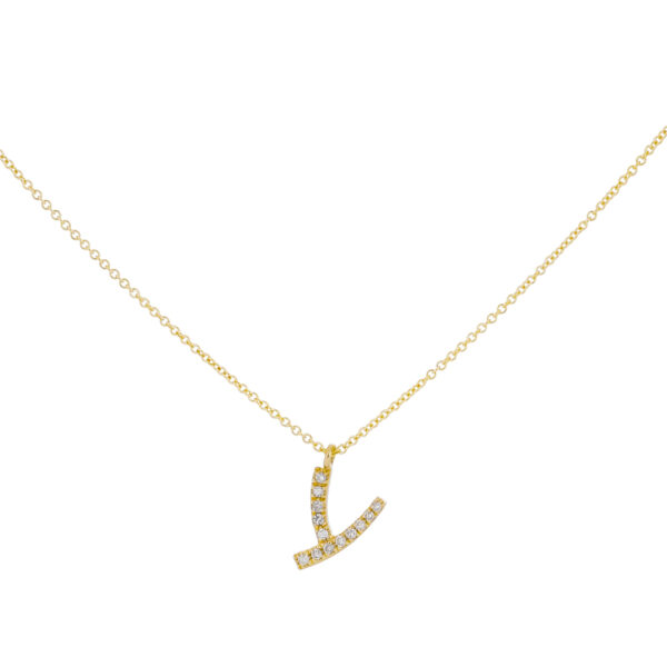 Inicial Y de oro con diamantes