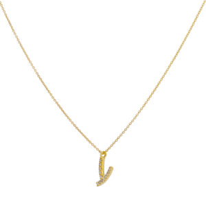 Inicial Y de oro con diamantes - Imagen 2