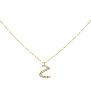 Inicial Z en oro con diamantes